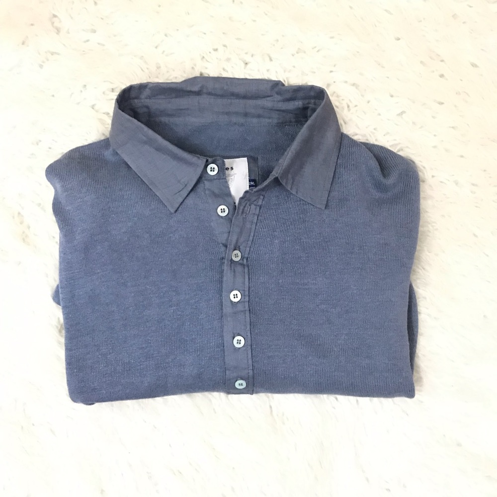 Escales Paris linen long sleeve top 2XL
